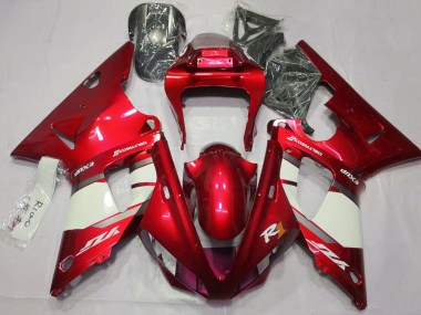 2000-2001 Yamaha YZF 1000 R1 Motorcycle Fairings - Red White Silver Canada Suppliers