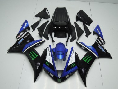 2002-2003 Yamaha YZF 1000 R1 Motorcycle Fairings - Blue White Black Green Motul Green Monster Canada Suppliers