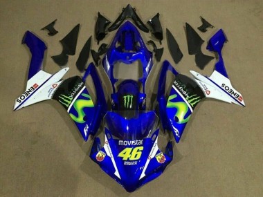2007-2008 Yamaha YZF 1000 R1 Motorcycle Fairings - Blue White Black Green MoviStar Monster ENEOS Canada Suppliers