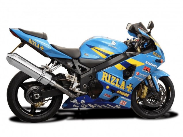 2004-2005 Suzuki GSXR 600 / GSXR 750 Motorcycle Fairings - Light Blue Yellow Rizla Motul Canada Suppliers