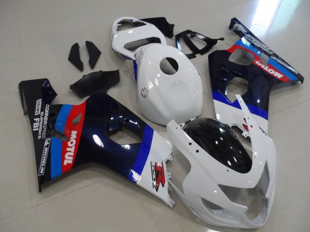 2004-2005 Suzuki GSXR 600 / GSXR 750 Motorcycle Fairings - White Blue Red Black Motul Canada Suppliers