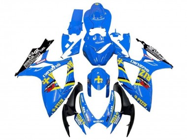 2006-2007 Suzuki GSXR 600 / GSXR 750 Motorcycle Fairings - Blue Yellow Black Rizla Canada Suppliers
