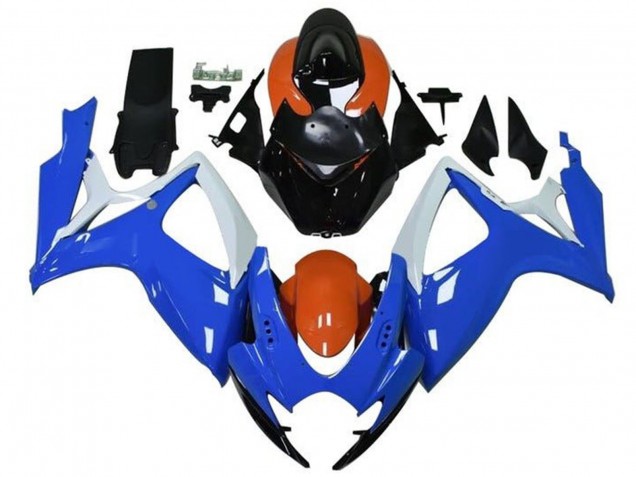 2006-2007 Suzuki GSXR 600 / GSXR 750 Motorcycle Fairings - Orange Blue White Black Canada Suppliers