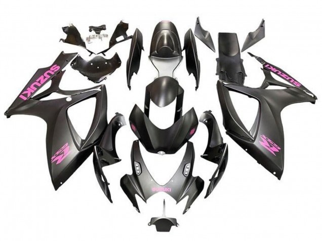 2006-2007 Suzuki GSXR 600 / GSXR 750 Motorcycle Fairings - Matte Black Pink Canada Suppliers
