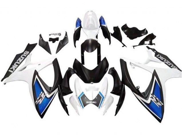 2006-2007 Suzuki GSXR 600 / GSXR 750 Motorcycle Fairings - White Blue Matte Black Canada Suppliers
