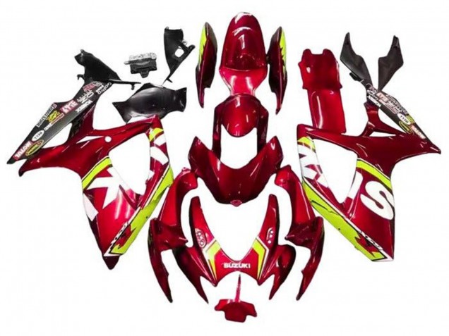 2006-2007 Suzuki GSXR 600 / GSXR 750 Motorcycle Fairings - Red Yellow White Black Canada Suppliers