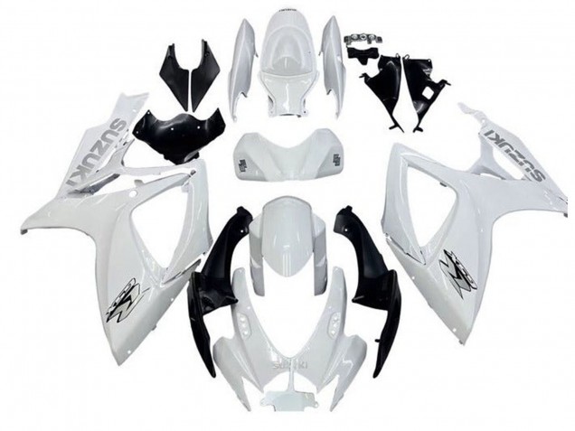 2006-2007 Suzuki GSXR 600 / GSXR 750 Motorcycle Fairings - White Black Canada Suppliers