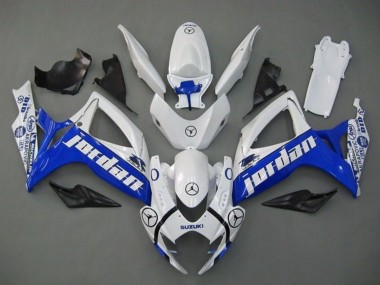 2006-2007 Suzuki GSXR 600 / GSXR 750 Motorcycle Fairings - White Blue Jordan Canada Suppliers