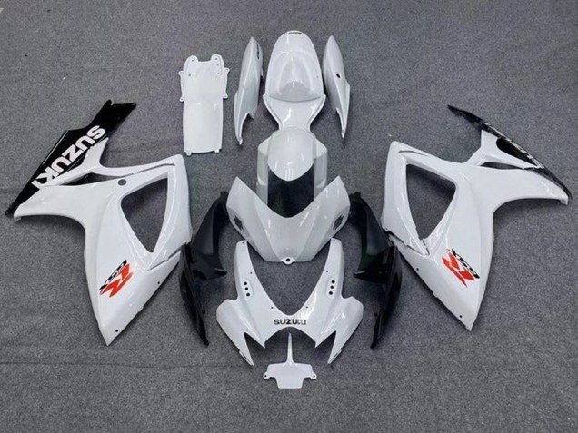 2006-2007 Suzuki GSXR 600 / GSXR 750 Motorcycle Fairings - White Black Red Canada Suppliers
