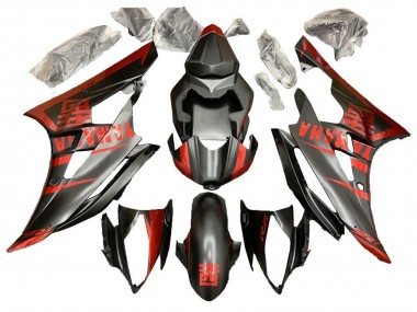2006-2007 Yamaha YZF R6 Motorcycle Fairing - Red Matte Black Canada Suppliers