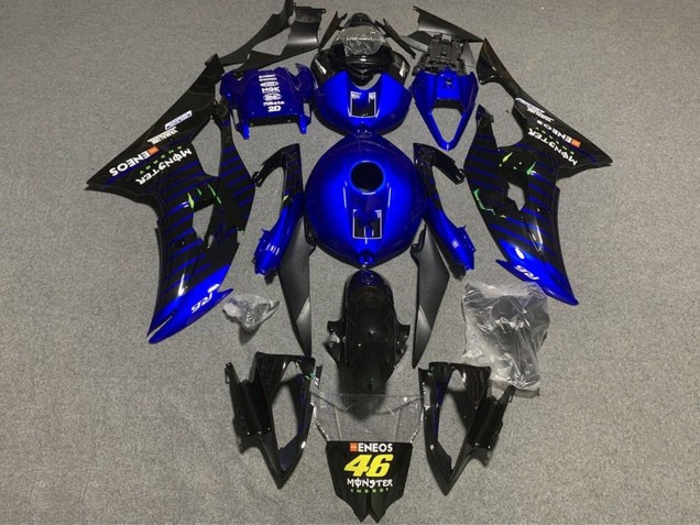2008-2016 Yamaha YZF R6 Motorcycle Fairings - Blue Black ENEOS Monster 46 Canada Suppliers