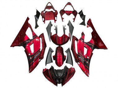 2008-2016 Yamaha YZF R6 Motorcycle Fairings - Red Black Stripe Canada Suppliers
