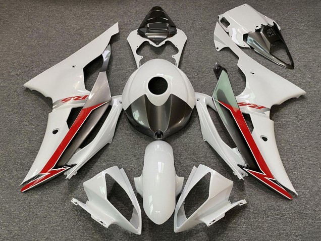 2008-2016 Yamaha YZF R6 Motorcycle Fairings - Pearl White Red Canada Suppliers