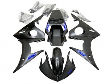 2005 Yamaha YZF R6 Motorcycle Fairings - Matte Black Blue Canada Suppliers