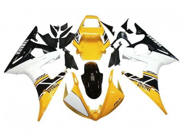 2005 Yamaha YZF R6 Motorcycle Fairings - White Yellow Black Canada Suppliers