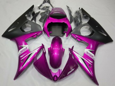 2005 Yamaha YZF R6 Motorcycle Fairings - Pink Matte Black White Canada Suppliers