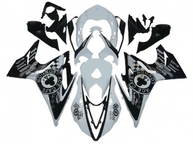 2013-2016 Triumph Daytona 675 Triple Motorcycle Fairings - White Glossy Black Cafe London Canada Suppliers