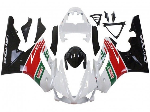 2009-2012 Triumph Daytona 675 Triple Motorcycle Fairings - White Red Green Glossy Black Castrol Canada Suppliers
