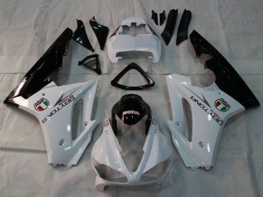 2009-2012 Triumph Daytona 675 Triple Motorcycle Fairings - White Glossy Black Motul Canada Suppliers
