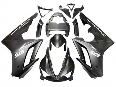 2009-2012 Triumph Daytona 675 Triple Motorcycle Fairings - Matte Black White Decals Canada Suppliers