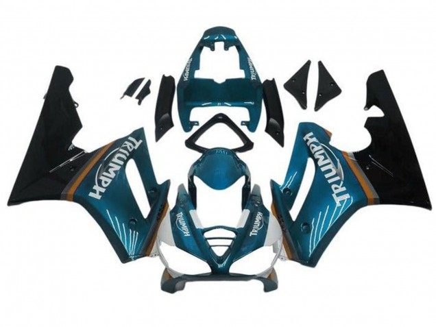 2009-2012 Triumph Daytona 675 Triple Motorcycle Fairings - Teal Blue Glossy Black Canada Suppliers