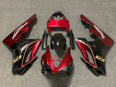2009-2012 Triumph Daytona 675 Triple Motorcycle Fairings - Red Gold Glossy Black Canada Suppliers