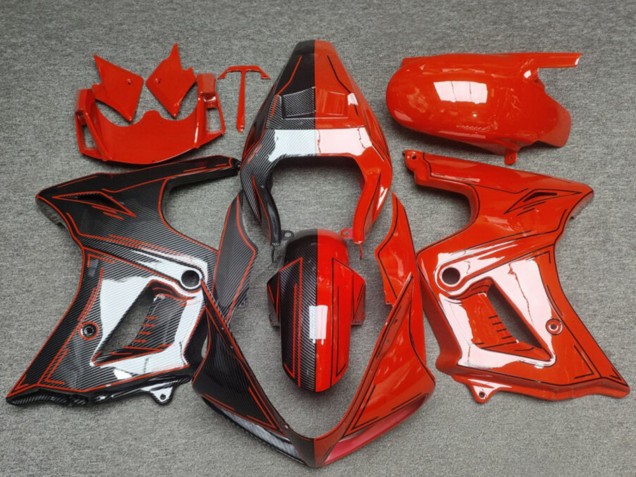 2003-2013 Suzuki SV650 Motorcycle Fairings - Glossy Red Carbon Fiber Canada Suppliers