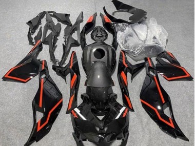 2019-2025 Kawasaki ZX4R ZX-4RR Motorcycle Fairings - Faux Carbon Fiber Black Red Canada Suppliers