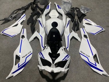 2019-2025 Kawasaki ZX4R ZX-4RR Motorcycle Fairings - White Blue Stripe Canada Suppliers