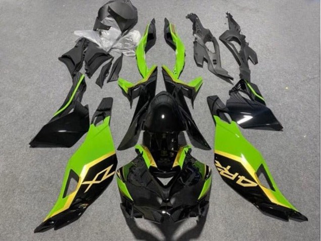 2019-2025 Kawasaki ZX4R ZX-4RR Motorcycle Fairings - Glossy Black Green Gold Canada Suppliers