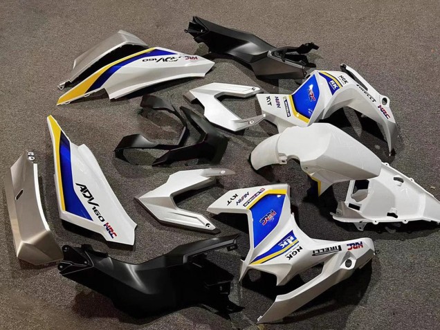 2022-2024 Honda ADV160 Motorcycle Fairings - White Blue Yellow HRC Canada Suppliers
