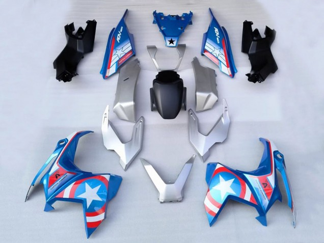 2022-2024 Honda ADV160 Motorcycle Fairings - Silver Blue Red White Star Canada Suppliers