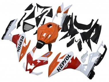 2012-2018 Aprilia RS4 50 125 Motorcycle Fairings - Orange White Red Glossy Black Repsol Canada Suppliers