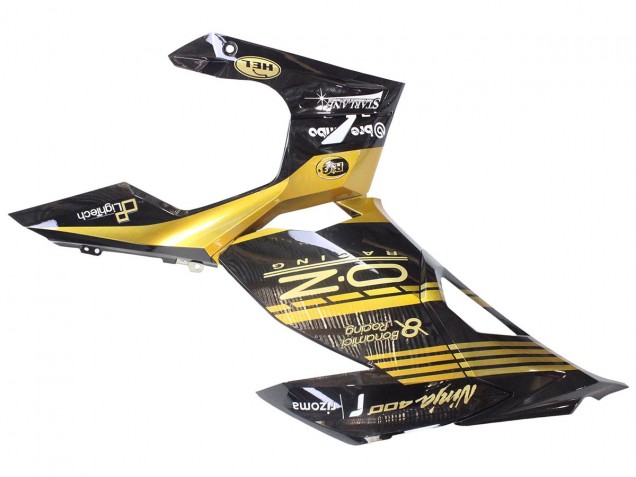 2018-2024 Kawasaki EX400 Motorcycle Fairings - Gold Glossy Black Canada Suppliers