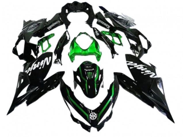 2018-2024 Kawasaki EX400 Motorcycle Fairings - Glossy Black Green Monster Canada Suppliers