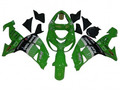 2006-2007 Kawasaki ZX10R Motorcycle Fairings - Green White Black Elf Canada Suppliers