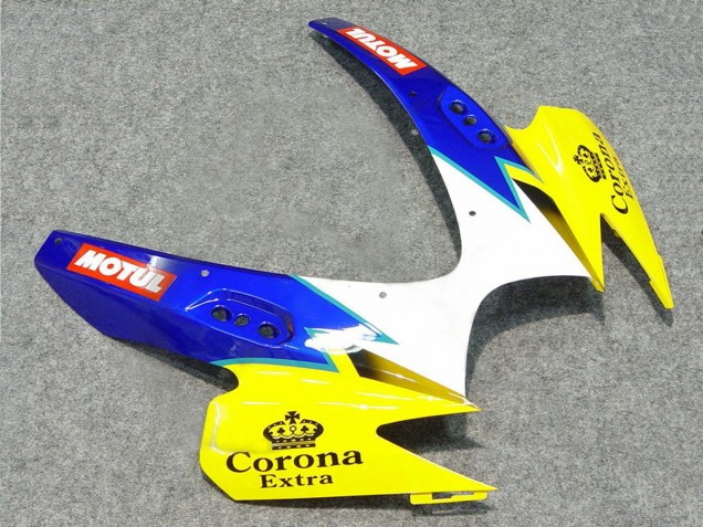 2006-2007 Suzuki GSXR 600/750 Motorcycle Fairings - White Blue Yellow Corona Alstare Canada Suppliers