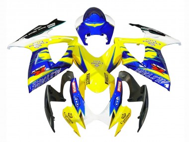 2006-2007 Suzuki GSXR 600/750 Motorcycle Fairings - White Blue Yellow Corona Alstare Canada Suppliers