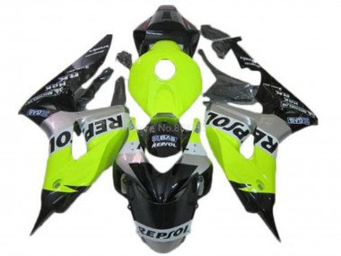 2006-2007 Honda CBR1000RR Motorcycle Fairings - Green Silver Glossy Black Repsol Canada Suppliers