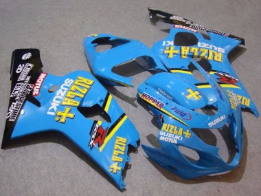 2004-2005 Suzuki GSXR 750 Motorcycle Fairings - Blue Gold Black Motul Rizla Canada Suppliers