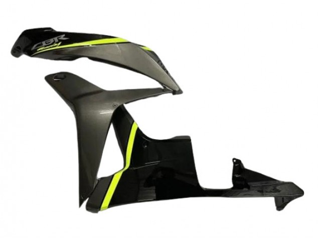 2007-2008 Honda CBR600RR Motorcycle Fairings - Glossy Black High Viz Yellow Canada Suppliers