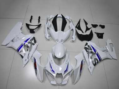 2017-2024 Suzuki GSXR 1000 Motorcycle Fairings - White Blue Canada Suppliers