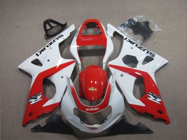 2003-2004 Suzuki GSXR 1000 Motorcycle Fairings - White Red Canada Suppliers