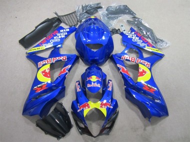 2007-2008 Suzuki GSXR 1000 Motorcycle Fairings - Blue Yellow Black Red Bull Canada Suppliers