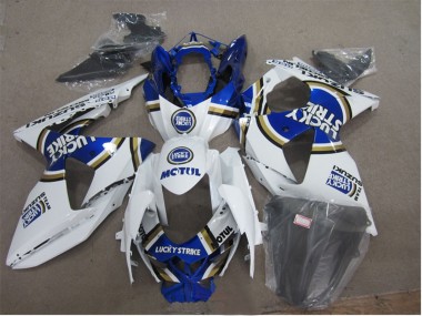 2009-2016 Suzuki GSXR 1000 Motorcycle Fairings - White Blue Lucky Strike Motul Canada Suppliers