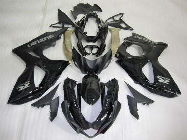 2009-2016 Suzuki GSXR 1000 Motorcycle Fairings - Glossy Black Silver Decal Canada Suppliers
