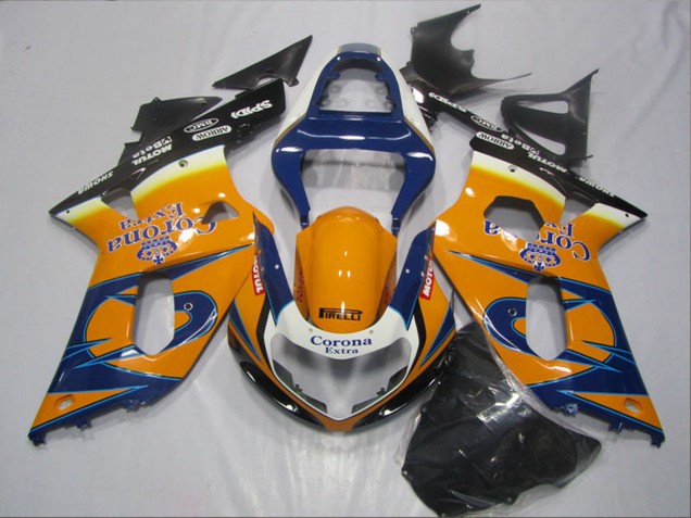 2001-2003 Suzuki GSXR 600 Motorcycle Fairings - Orange Blue Black Corona Extra Canada Suppliers