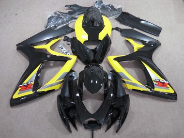2006-2007 Suzuki GSXR 600 Motorcycle Fairings - Yellow Grey Black Canada Suppliers