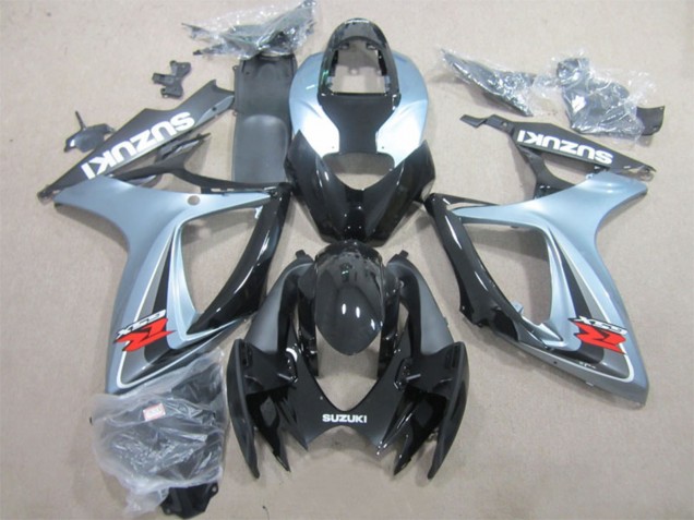 2006-2007 Suzuki GSXR 600 Motorcycle Fairings - Grey Glossy Black Canada Suppliers