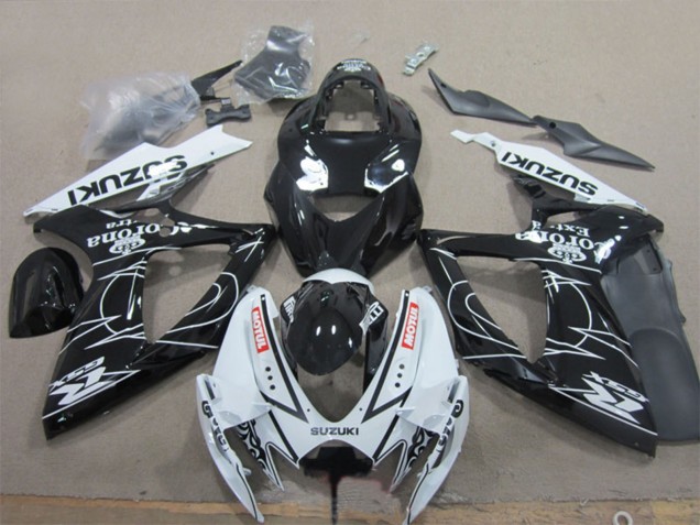 2006-2007 Suzuki GSXR 600 Motorcycle Fairings - White Black Corona Extra Motul Canada Suppliers